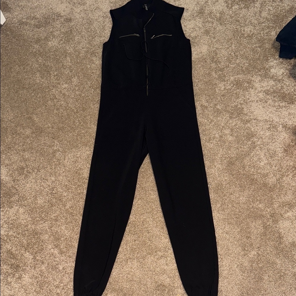 Dolan Left Coast Jogger Black Sleeveless Jumpsuit - size XS. B3